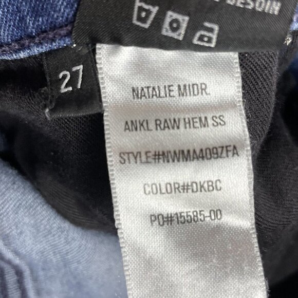 Hudson‎ Natalie Midrise Ankle Raw Size 27 Blue Jeans - Picture 8 of 8